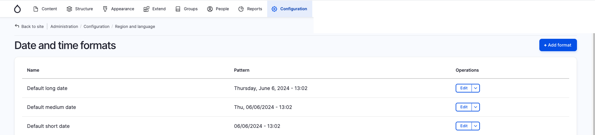 Sitebuilding date format 2