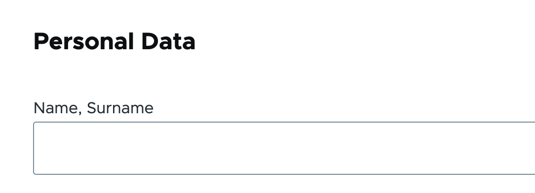 Headline within a webform
