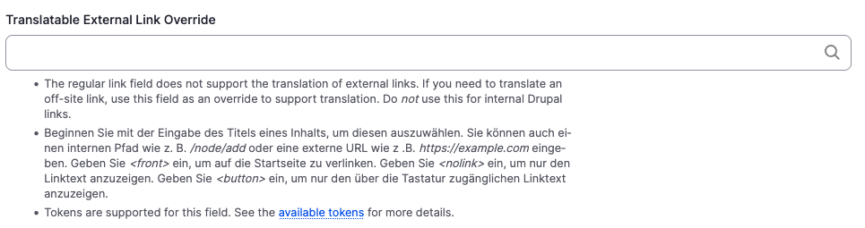 Link Uri translation