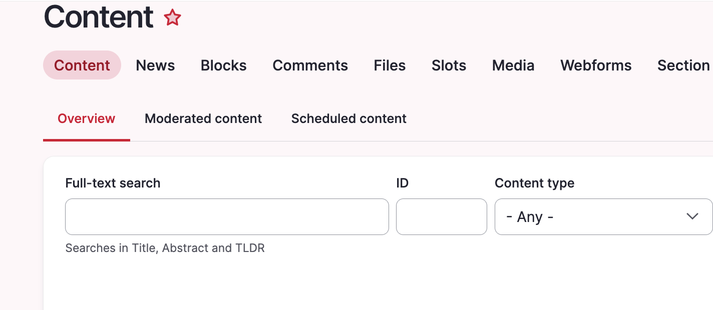 Content view with short nid field