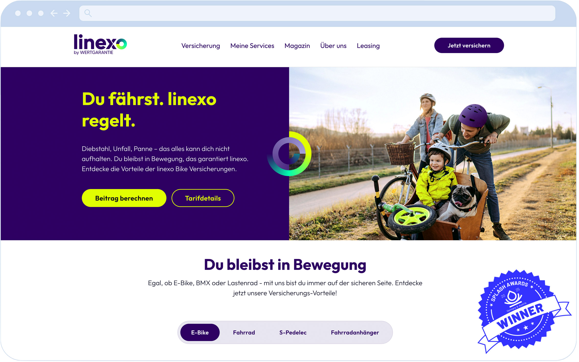 Referenz Linexo Multisite Hero Bild - Startseite