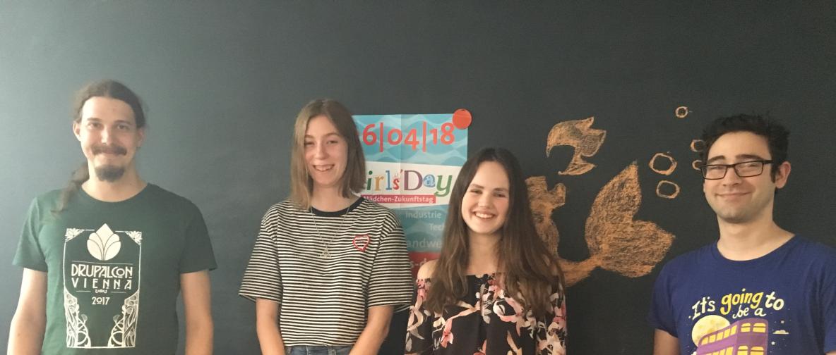 Girls' Day 2018 Gruppenfoto bei erdfisch