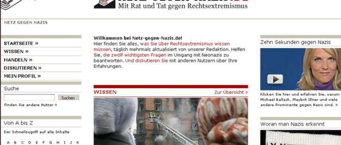 Screenshot Netz gegen Nazis