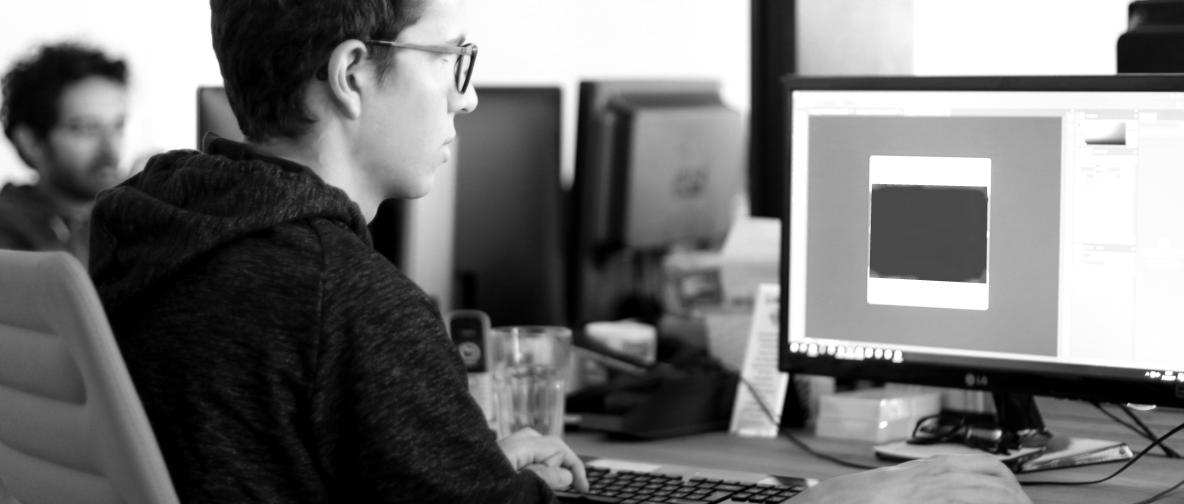 Pascal Walter bei der Arbeit