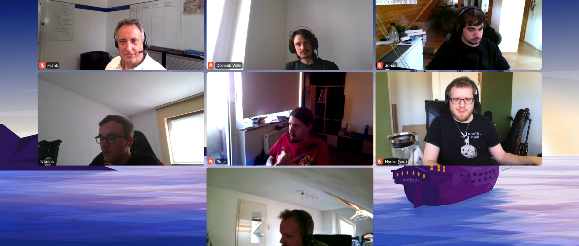 erdfisch im remote Stand-up