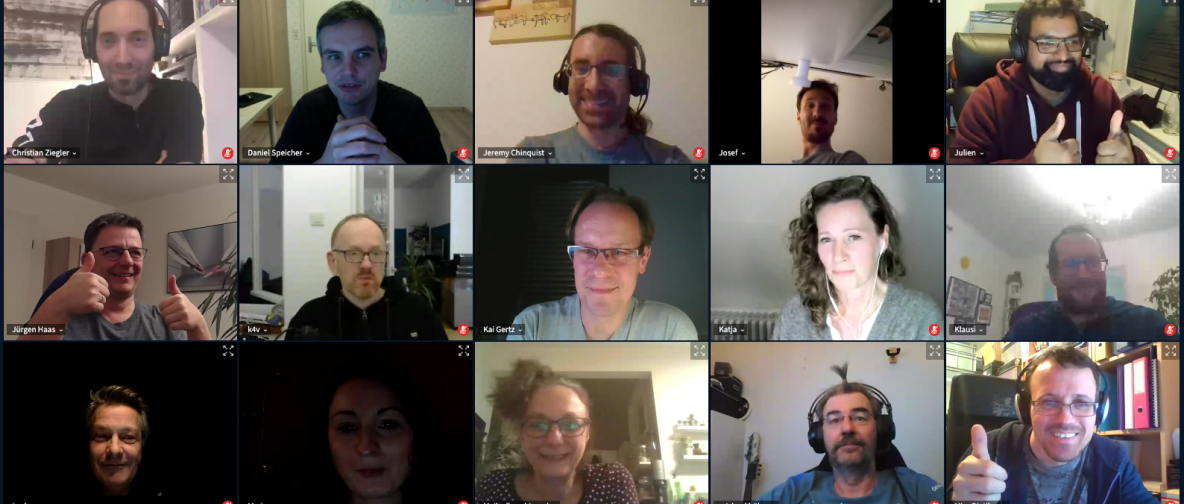 Gruppenfoto des Drupal DACH online Meetings