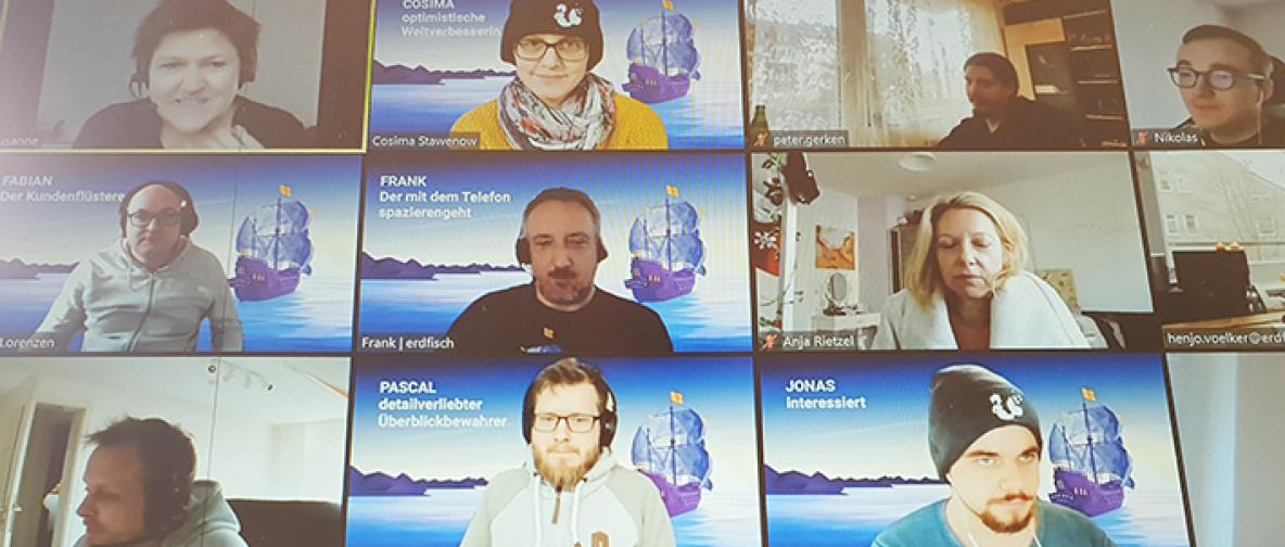 Die Teilnehmer des erdfisch Remote Workshops 2020