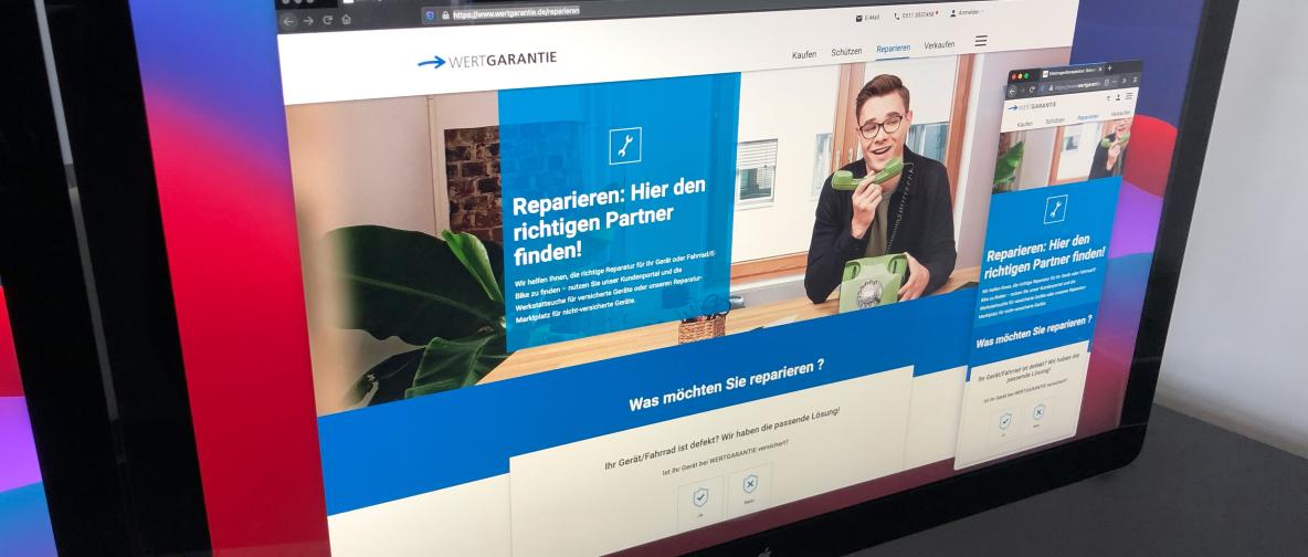 Bildschirmfoto wertgarantie.de
