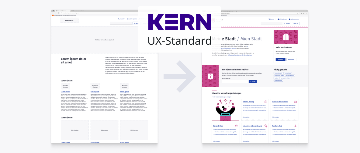 KERN UX Logo und Hintergrundbild