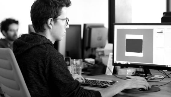 Pascal Walter bei der Arbeit