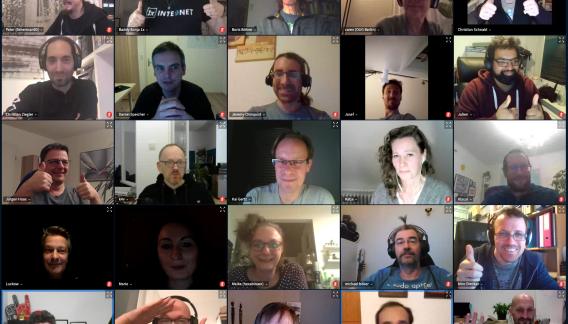 Gruppenfoto des Drupal DACH online Meetings