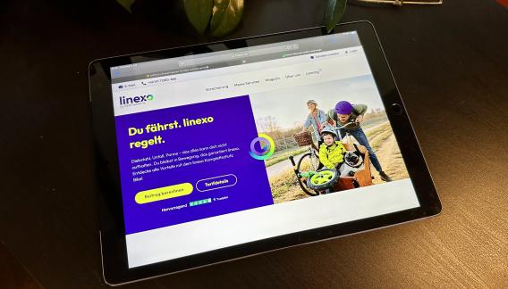 Linexo auf einem Tablet
