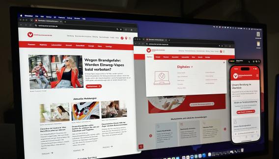 Foto von Ansichten der Vebraucherzentralen Webseiten