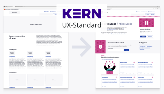 KERN UX Logo und Hintergrundbild