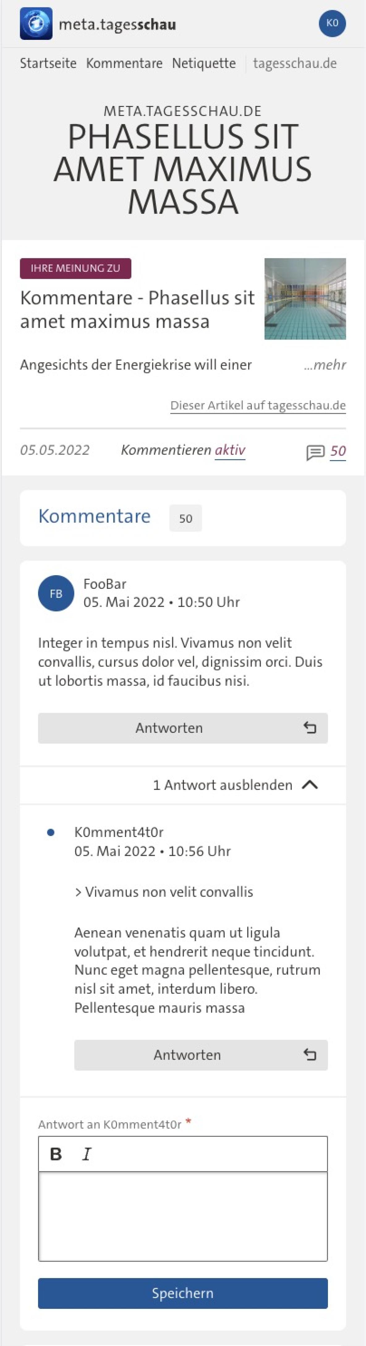 meta.tagesschau.de Screenshot mobile hell