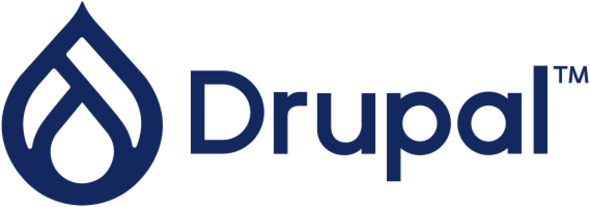 Drupal-Logo mit Wort- und Bildmarke